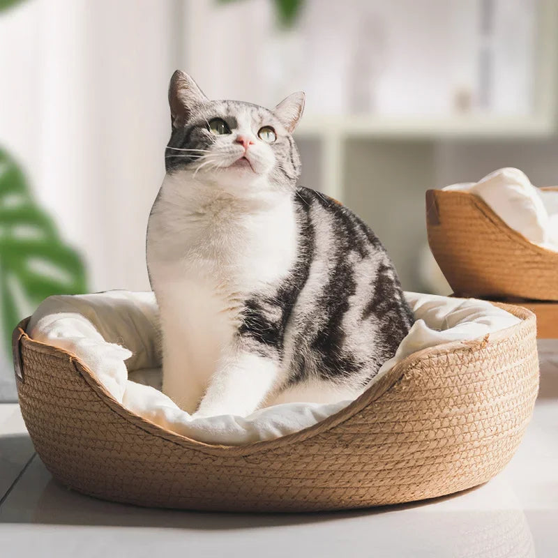 Cozy Nest Basket for Cats.